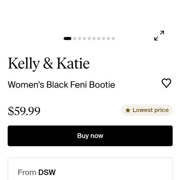 Kelly & Katie Women's Black Feni Bootie Soft  Lambskin PU 10 Wide - Picture 4 of 7